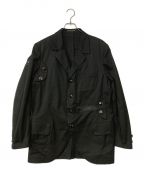 Yohji Yamamoto pour hommeヨウジヤマモト プールオム）の古着「ジップデザインテーラードジャケット」｜ブラック