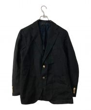 CARUSO (カルーゾ) リネンテーラードジャケット ブラック サイズ:48/8R