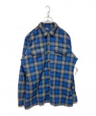 POLO RALPH LAUREN (ポロ・ラルフローレン) オンブレチェックシャツ ネイビー サイズ:L