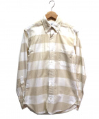 Black Fleece（ブラックフリース）の古着「ボタンダウンシャツ」｜ベージュ×ホワイト