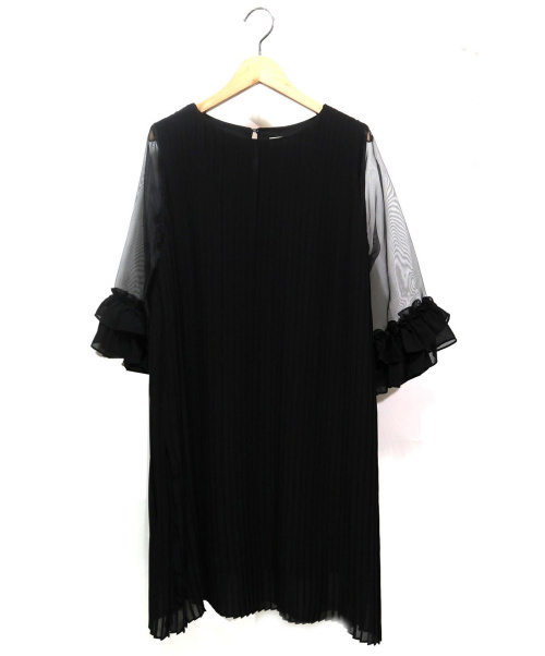 中古 古着通販 Carolina Glaser カロリナ グレイサー シフォンプリーツワンピース ブラック サイズ 記載なし 未使用品 ブランド 古着通販 トレファク公式 Trefac Fashion