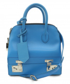 Calvin Klein（カルバンクライン）の古着「MINI BUGATTI 2WAYハンドバッグ」｜ブルー