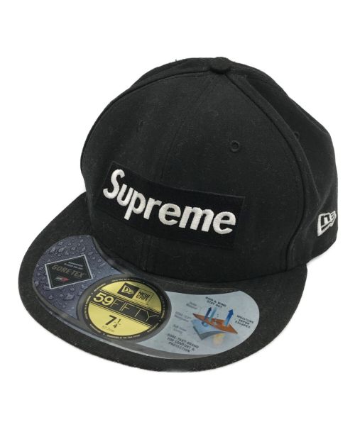 SUPREME（シュプリーム）SUPREME×NEWERA (シュプリーム × ニューエラ) Gore-Tex Box Logo  Cap ブラック サイズ:下記参照の古着・服飾アイテム
