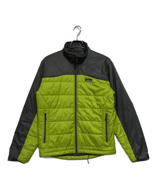 Patagonia（パタゴニア）Patagonia (パタゴニア) マイクロパフジャケット グレー×グリーン サイズ:Sの古着・服飾アイテム