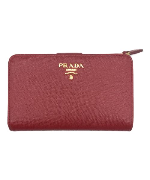 PRADA（プラダ）PRADA (プラダ) 2つ折り財布 レッドの古着・服飾アイテム