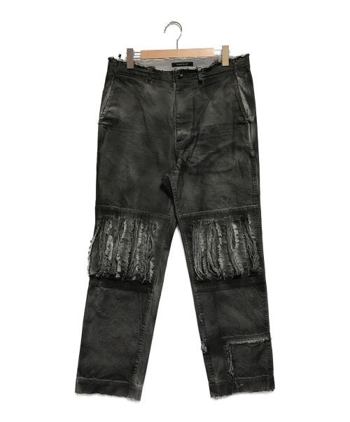 ALMOSTBLACK（オールモストブラック）ALMOSTBLACK (オールモストブラック) STRAIGHT SILHOUETTE PANTS ブラック サイズ:SIZE 2 未使用品の古着・服飾アイテム