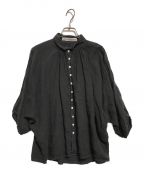 BROCANTEブロカント）の古着「リネンキャンバスグランシャツ」｜ブラック
