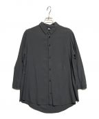 FIRMUMフィルマム）の古着「ラフコットンシーチング スモールカラーワイドシャツ」｜グレー