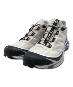 SALOMON（）の古着「trail running shoes/トレイルランニングスニーカー」｜ホワイト×パープル