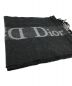 Christian Dior (クリスチャン ディオール) ロゴマフラー グレー×ブラック：13800円