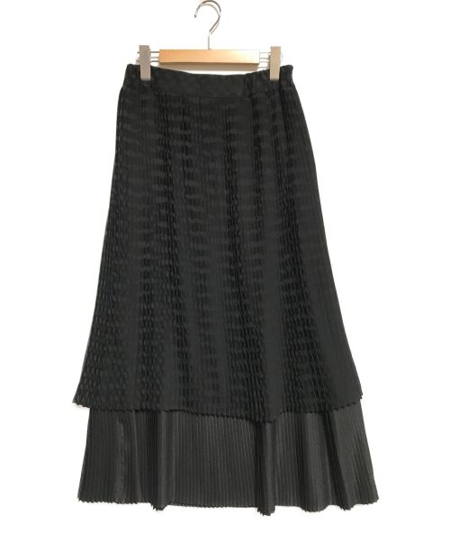 SUMI STYLE（スミ スタイル）SUMI STYLE (スミ スタイル) 2段プリーツスカート ブラック サイズ:FREEの古着・服飾アイテム