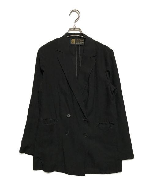 UNITED ARROWS（ユナイテッドアローズ）UNITED ARROWS (ユナイテッドアローズ) MANTECOスタンドダブルテーラーコート ブラック サイズ:SIZE34(下記参照)の古着・服飾アイテム