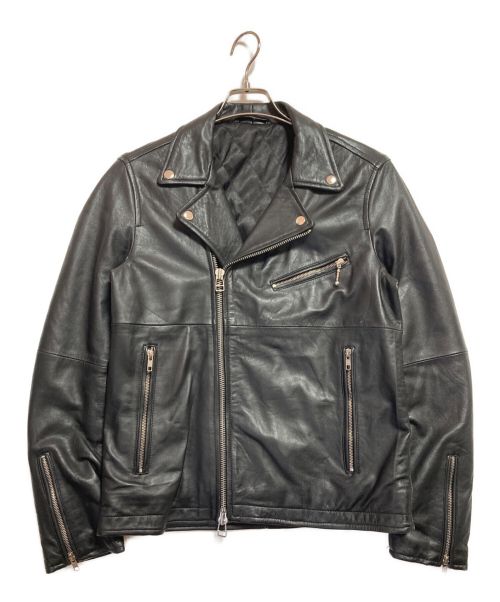 WIFFILE（ウィッフル）WIFFILE (ウィッフル) レザーライダースジャケット ブラック サイズ:Mの古着・服飾アイテム