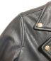 中古・古着 WIFFILE (ウィッフル) レザーライダースジャケット ブラック サイズ:M：6000円