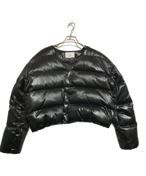 08sircus（ゼロエイトサーカス）08sircus (ゼロエイトサーカス) サテンクロップドダウンジャケット ブラック サイズ:１の古着・服飾アイテム