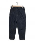 MR.OLIVE）の古着「BELTED WIDE TAPERED PANTS」｜ブルー
