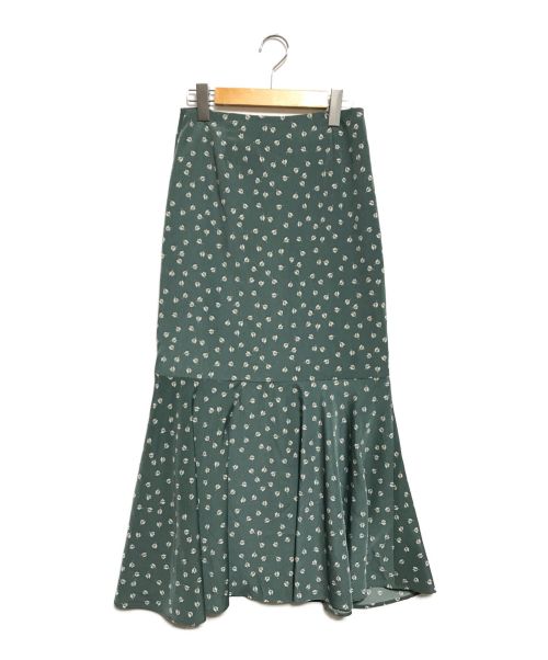 COEL（コエル）COEL (コエル) フラワープリントスカート グリーン サイズ:38の古着・服飾アイテム