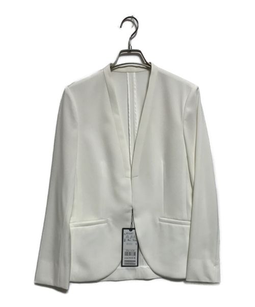icB（アイシービー）icB (アイシービー) Fied ノーカラージャケット ホワイト サイズ:SIZE2の古着・服飾アイテム