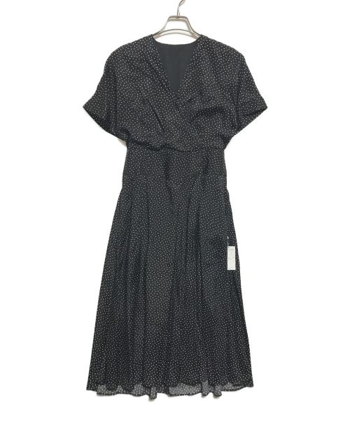 BALLSEY（ボールジィ）BALLSEY (ボールジィ) ランダムドットプリント カシュクールワンピース ブラック サイズ:SIZE36 未使用品の古着・服飾アイテム