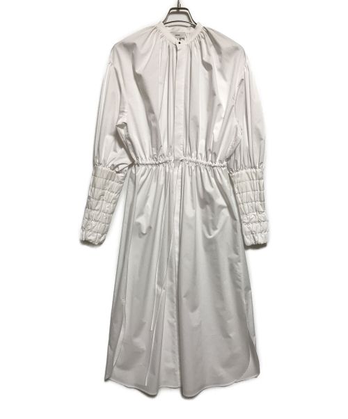 HYKE（ハイク）HYKE (ハイク) GATHERED BALLOON SLEEVE DRESS ホワイト サイズ:2の古着・服飾アイテム