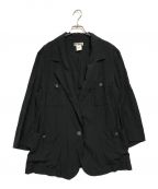 ISSEY MIYAKEイッセイミヤケ）の古着「ポリデザインジャケット」｜ブラック