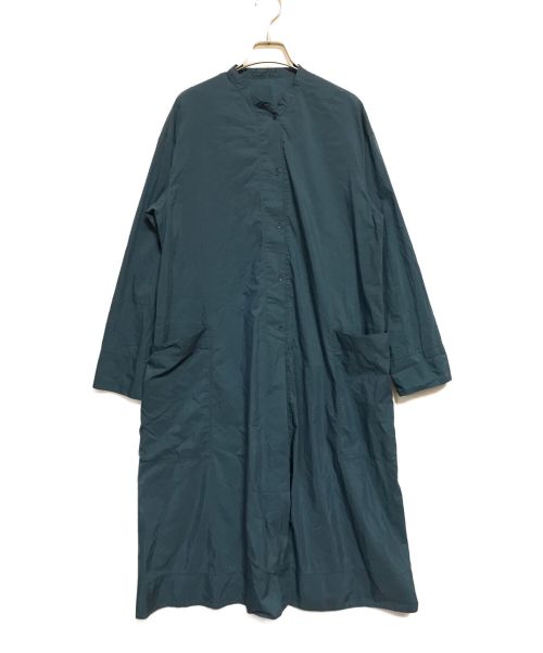 DES PRES（デ プレ）DES PRES (デ・プレ) エアリークロス ロングシャツワンピース ブルー サイズ:SIZE36の古着・服飾アイテム