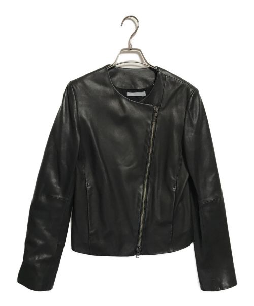 VINCE（ヴィンス）VINCE (ヴィンス) ノーカラーレザージャケット ブラック サイズ:Sの古着・服飾アイテム