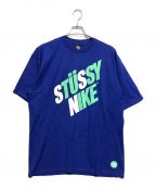 stussy×NIKEステューシー×ナイキ）の古着「プリントTシャツ」｜ブルー