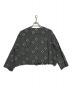 HaaT (ハート イッセイ ミヤケ) 刺繍ノーカラージャケット ブラック×ホワイト サイズ:SIZE3：7800円