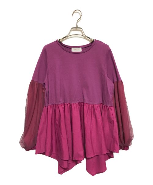 HERENCIA（ヘレンチア）HERENCIA (ヘレンチア) デザインブラウス ピンク サイズ:SIZE 38の古着・服飾アイテム