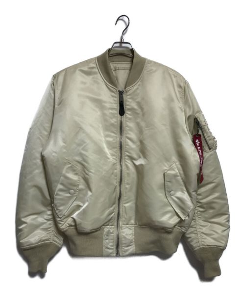 ALPHA（アルファ）ALPHA (アルファ) MA-1ジャケット アイボリー サイズ:Lの古着・服飾アイテム