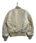 ALPHA (アルファ) MA-1ジャケット アイボリー サイズ:L：4800円