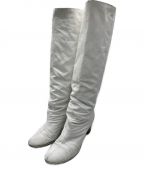Martin Margiela4マルタンマルジェラ 4）の古着「ペイント加工ロングブーツ」｜ホワイト
