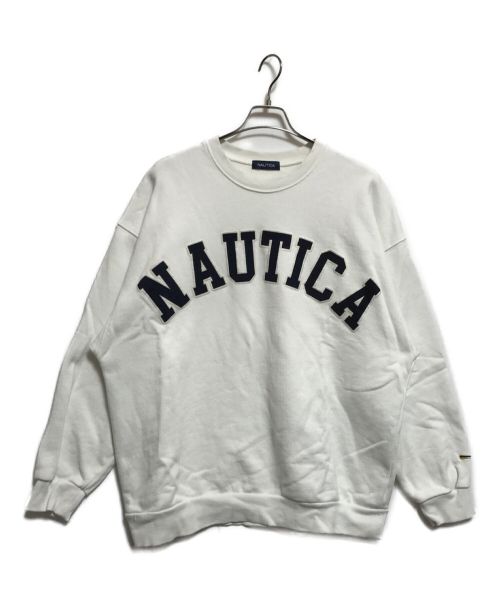 NAUTICA（ノーティカ）NAUTICA (ノーティカ) クルーネックスウェット ホワイト サイズ:Lの古着・服飾アイテム