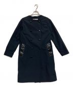 Traditional Weatherwearトラディショナルウェザーウェア）の古着「ノーカラーコート」｜ネイビー