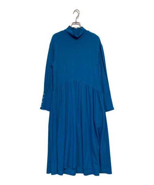 LE CIEL BLEU（ルシェルブルー）LE CIEL BLEU (ルシェルブルー) ハイネックカットソーワンピース ブルー サイズ:SIZE36の古着・服飾アイテム
