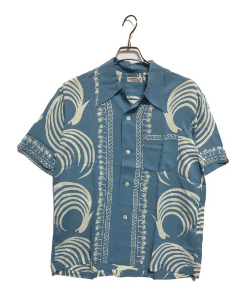 Sun Surf（サンサーフ）Sun Surf (サンサーフ) アロハシャツ ブルー×アイボリー サイズ:Mの古着・服飾アイテム