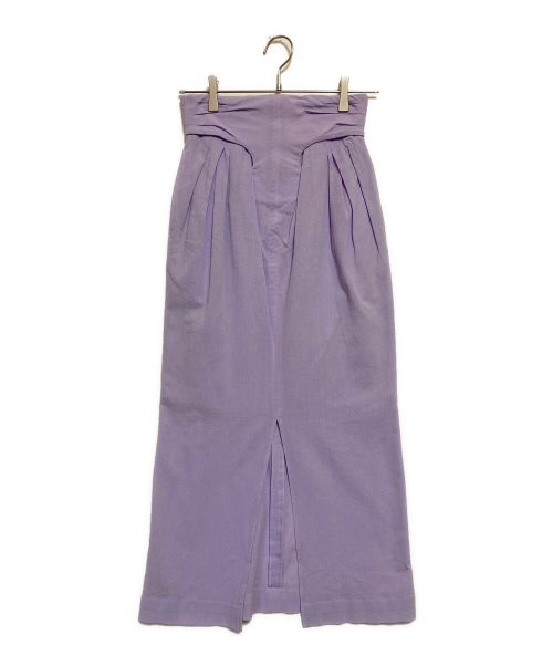 Mame Kurogouchi（マメクロゴウチ）mame kurogouchi (マメクロゴウチ) Crepe Hole High Waisted Skirt パープル サイズ:SIZE 1の古着・服飾アイテム