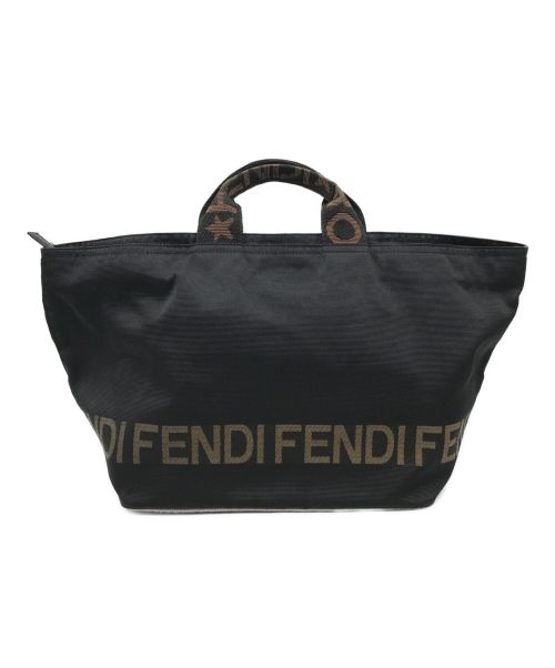 FENDI（フェンディ）FENDI (フェンディ) ハンドバッグ ブラック×ブラウンの古着・服飾アイテム