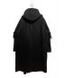 B Yohji Yamamoto (ビーヨウジヤマモト) ベルテッドデザインフーデッドコート ブラック サイズ:1（下記参照）：59800円
