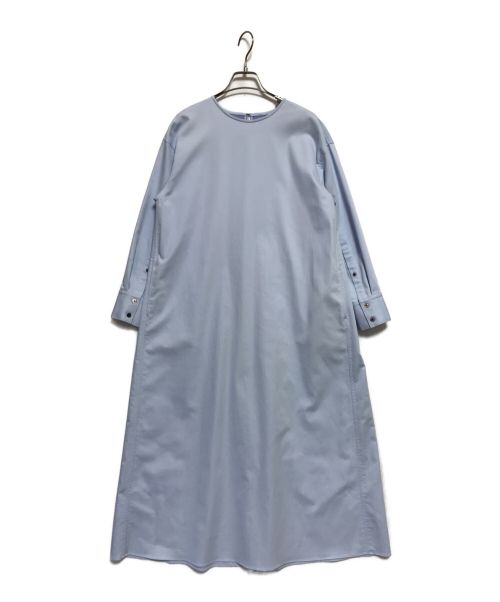 LE PHIL（ル フィル）LE PHIL (ル フィル) サテンワイド ワンピース ブルー サイズ:SIZE0の古着・服飾アイテム