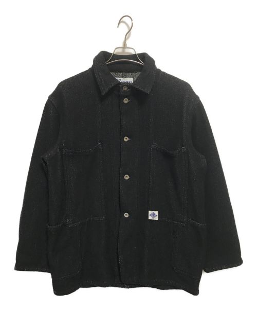 POST O'ALLS（ポストオーバーオールズ）POST O'ALLS (ポストオーバーオールズ) ウールブレンドポケットジャケット ブラック サイズ:Mの古着・服飾アイテム