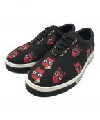 DOLCE & GABBANAドルチェ＆ガッバーナ）の古着「Low-Top Canvas Sneaker ROMA with Leather Embroidery Black」｜ブラック