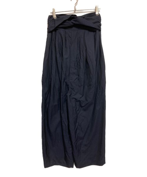 SEEALL（シーオール）SEEALL (シーオール) ハイウエストノットパンツ ネイビー サイズ:38（下記参照）の古着・服飾アイテム