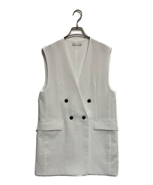 icB（アイシービー）icB (アイシービー) ウールマットウース ノーカラージレ ホワイト サイズ:SIZE4の古着・服飾アイテム
