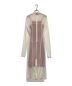 LE CIEL BLEU (ルシェルブルー) Sheer Jersey Dress ホワイト×レッド サイズ:36：8000円