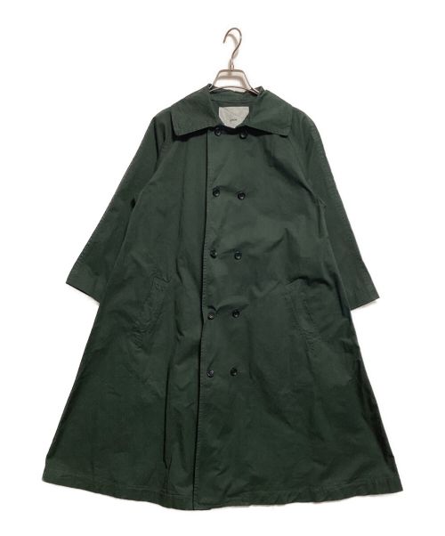 grin（グリン）grin (グリン) コットンチノクロス Aラインコート グリーン サイズ:SIZE2の古着・服飾アイテム