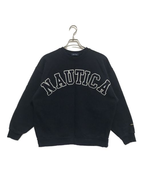 NAUTICA（ノーティカ）NAUTICA (ノーティカ) Arch Logo Crewneck Sweatshirt ネイビー サイズ:Sの古着・服飾アイテム