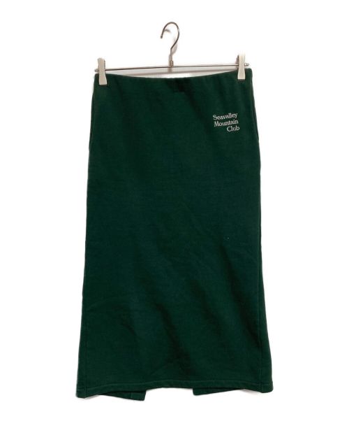 SEA（シー）SEA (シー) エンブロイダリースウェットスカート グリーン サイズ:下記参照の古着・服飾アイテム