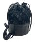 POMTATA (ポンタタ) アバカクロシェ巾着ショルダーバッグ ブラック 未使用品：8000円